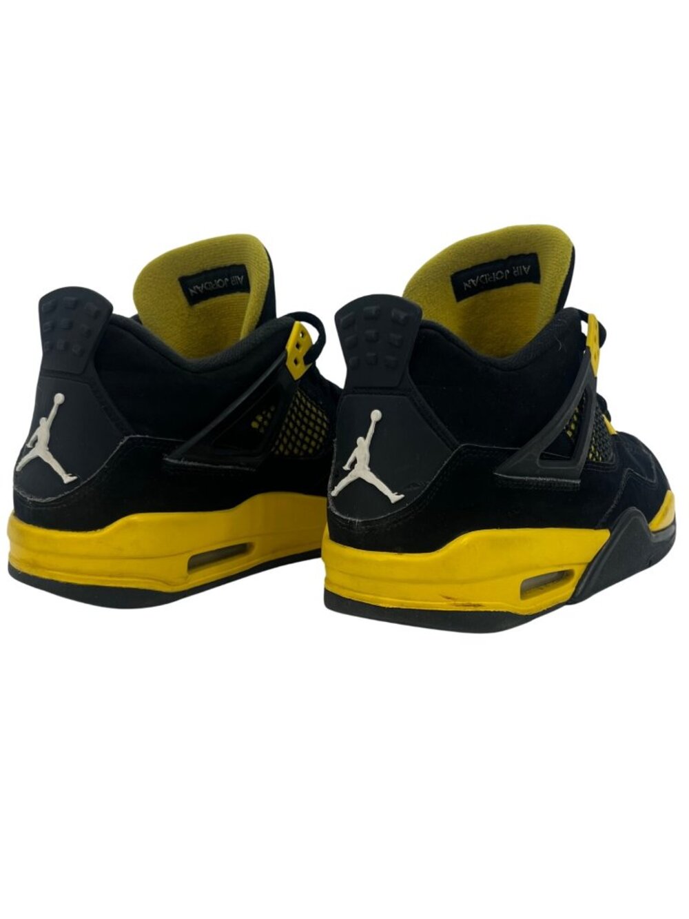 Air Jordan 4 Retro Thunder Black & Tour Yellow Sneakers | Men's 7 Collectable - Picture 14 of 16